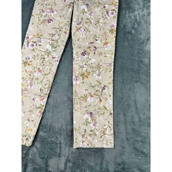 Gloria Vanderbilt Amanda Floral Tapered Jeans Size 8 Excellent Cond - Picture 2 of 9